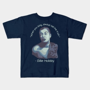 Billie Holiday Portrait Kids T-Shirt